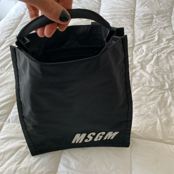 MSGM black tote bag with white logo - Picture 4 of 7